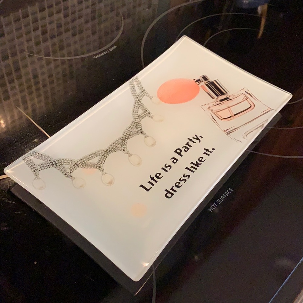 “Life is a Party” Glass Tray